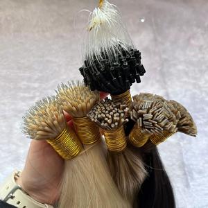 Tóc nối viền siêu nhỏ tóc người nguyên chất Remy thẳng tự nhiên nối bằng vòng vi mô - Product Image 2