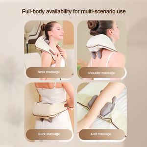 Masajeador Shiatsu de Tejido Profundo para Cuello y Hombros con Calor, Amasamiento y Compresión Eléctricos para Alivio del Dolor y Masaje de Músculos de la Espalda - Product Image 3