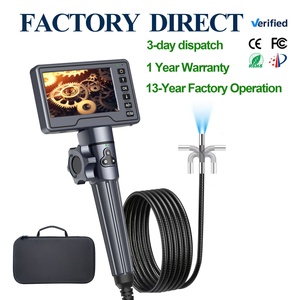 Caméra d'inspection industrielle articulée 360° HD 1080P pour moteur, 6,0 mm, détection de tuyaux de moteur de voiture, écran IPS 5 pouces - Product Image 1