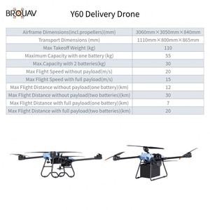 โดรนส่งของ BROUAV Y60 รับน้ำหนักได้ 30 กก./55 กก. ระยะบิน 30 กม. สำหรับพัสดุอีคอมเมิร์ซ รับผลิตแบบ OEM ODM - Product Image 3