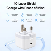 Adaptateur secteur ultra compact 30W, chargeur portable Type C, charge rapide pour téléphone avec puce intelligente, directement de l'usine