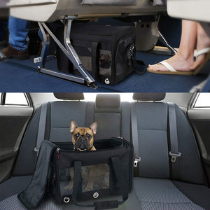 Transportín plegable para gatos, cesta de transporte para perros de viaje, expansión de dos lados, casas de lujo - Product Image 2