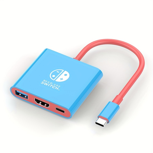 3-in-1 USB C Type HD MI Multiport TV Dock Converter Adapter HUB for Nintendo Switch OLED USB 3.0 Interface