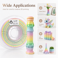 Filament PETG Macaron Arc-en-ciel 1,75 mm 1 kg Haute résistance Faible déformation Sans nœuds Filament d'imprimante 3D pour imprimante FDM