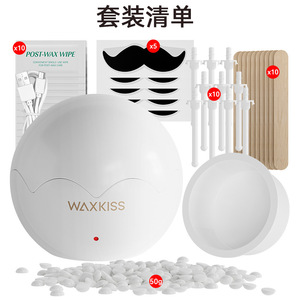Hard Wax Beans and Mini Warmer Kit for Nose Ear and Facial Hair Removal for Men Women Home and Salon Waxing - Product Image 1
