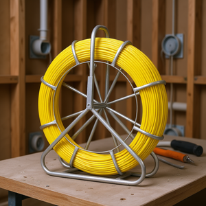 สายร้อยสายไฟ DB Wholesale Fish Tape 425 ฟุต ไฟเบอร์กลาส ขนาด 1/4 นิ้ว พร้อมแกนม้วนเหล็กและเทปพันสายไฟ - Product Image 2