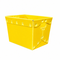 Bac de rangement pliable en plastique PP 4 mm, recyclable, étanche, empilable, couleur personnalisée, pour usage en entrepôt