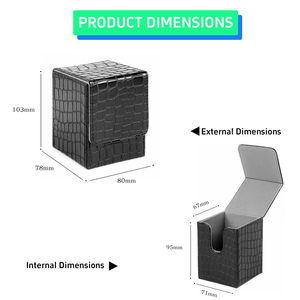 Crocodilo-padrão PU MTG Deck Box Comandante, Possui 100 + Cartões, Caixa De Armazenamento De Cartão para Magic <span class=keywords><strong>the</strong></span> Gathering, Yugioh - Product Image 3