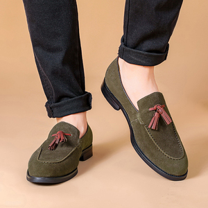 Vente en gros de mocassins d'affaires décontractés chaussures pour hommes mocassins de bureau en <span class=keywords><strong>daim</strong></span> de vache décents chaussures pour hommes chaussures habillées personnalisées de haute qualité pour hommes - Product Image 3