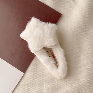 وصول جديد مخصص BB إكسسوارات شعر للفتيات لطيف رقيق ماكارون لون الأميرة أفخم مقاطع الشعر الشتاء المعادن النسيج الحلو - Product Image 2