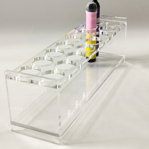 Soporte de exhibición de <span class=keywords><strong>atomizador</strong></span> de acrílico moderno ecológico, soporte de almacenamiento de tubo de ensayo para joyería, cosméticos, pantalla para el hogar, superficie pulida - Product Image 3