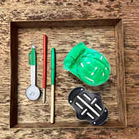 Kit de traçage et d'alignement de balles de golf FUZVOL 6 pièces avec 2 gabarits de traçage et 4 stylos marqueurs en plastique pour usage extérieur Fabriqué en Chine