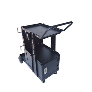 รถเข็นเชื่อมโลหะ 925x470x965 มม. 2 ชั้น พร้อมหูจับและประตู สำหรับเก็บอุปกรณ์เชื่อมแบบเคลื่อนที่ - Product Image 1