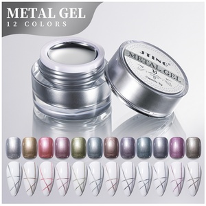 Esmalte de Uñas Metálico JTING de Calidad Superior con Efecto Espejo, 12 Colores, Alta Densidad, Colores Oro Rosa y Plata - Product Image 1