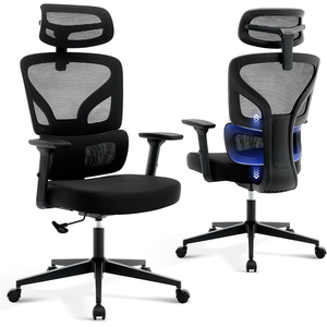 Chaises de bureau pivotantes à roulettes pour ordinateur, vente en gros, <span class=keywords><strong>fauteuil</strong></span> pivotant <span class=keywords><strong>pas</strong></span> <span class=keywords><strong>cher</strong></span>, chaise de bureau en maille pour la maison avec soutien lombaire réglable - Product Image 1
