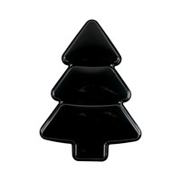 Assiette de service jetable en plastique écologique en forme de sapin de Noël, décor de table festif pour les fêtes