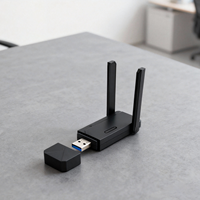 Adaptador de Red Inalámbrico WiFi 6 USB 3.0 Externo con Doble Antena de 1300Mbps, Sin Controladores, para Portátiles con Windows 10/11, en Stock