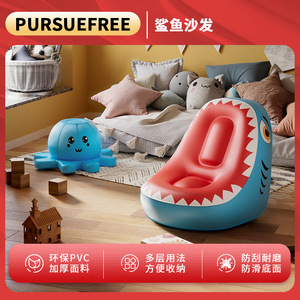 Cartoon Shark <b>Inflatable</b> Children's <b>Sofa</b> PVC Soft Indoor Outdoor Leisure <b>Sofa</b> For Kids Age 3 And Above - Product Image 5
