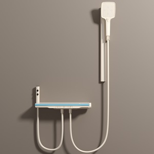 Set <span class=keywords><strong>Doccia</strong></span> Minimalista <span class=keywords><strong>con</strong></span> <span class=keywords><strong>Soffione</strong></span> a Soffitto Grigio Antracite, Display Digitale e Termostatico, per Uso Domestico - Product Image 3