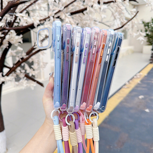 เคสโทรศัพท์มือถือแบบใสแม่เหล็ก สำหรับ iPhone 17 16 15 14 13 Pro Max พร้อมสายคล้องซิลิโคน ฝาหลังแข็ง PC ป้องกันอย่างดี - Product Image 4