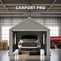 Abri de voiture extérieur robuste 12x20' avec structure en acier, imperméable, pour garage, stationnement et stockage