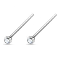 316L acier inoxydable presse Fit CZ queue de poisson personnalisé courbure narine nez goujon corps Piercing bijoux en gros