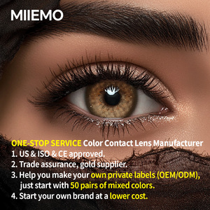 Für MIIEMO ein halbes Jahr Verwenden Sie Hema Material Weiche kosmetische Kontaktlinsen Beauty Coloured for Eye Blue Grey - Product Image 6