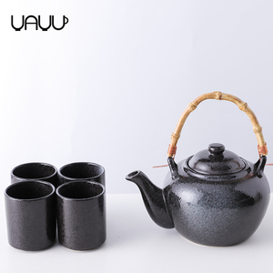 FENN Wholesale Restaurant Used Vintage Black Japanese Porcelain Custom <strong>Tea</strong> <strong>Set</strong> <strong>Tea</strong> <strong>Pot</strong> <strong>Sets</strong> with <strong>Tea</strong> Cup for Hotel - Product Image 1