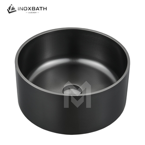 Lavabo de Sobremesa Moderno de Acero Inoxidable 304 para Hotel, con Desagüe, Capacidad de 12L, Acabado Cepillado - Product Image 1