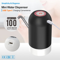 Pompe à eau portable automatique pour bouteille de 5 gallons, avec support en plastique pour RV et bureau, rechargeable par micro-USB, pour eau froide