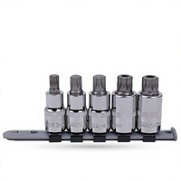 Nouvel ensemble de 5 embouts de tournevis à 12 points en forme de fleur creuse de type M, à entraînement 1/2 pouce, sablés, pour visseuse à chocs