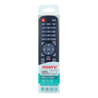 Télécommande universelle à code fixe HUAYU RM-L1535 pour téléviseurs LCD LED Haier avec 4 boutons, portée de 10 m, piles AAA (non incluses)