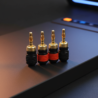 Connecteurs de câble de haut-parleur Hi-Fi RASANTEK plaqués or BFA 4 mm, CC-005, certifiés CE ROHS FCC, audio supérieur, en vrac, OEM/ODM