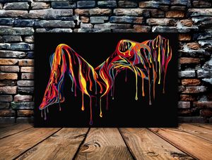 <span class=keywords><strong>Peinture</strong></span> corporelle sexy pour <span class=keywords><strong>femme</strong></span>, <span class=keywords><strong>abstraite</strong></span>, nue, moderne, encre acrylique écologique, impression numérique 6 couleurs, toile murale encadrée 24x36 - Product Image 1