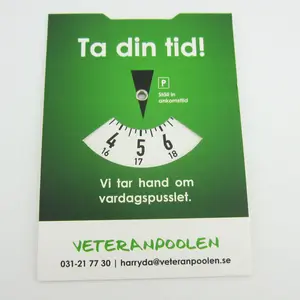 Custom Papier Digitale Parking Klok/Parking Timer/Parkeerplaats Disc