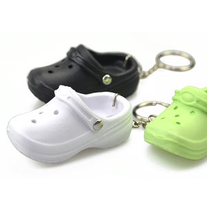 Llaveros de <span class=keywords><strong>goma</strong></span> de PVC suave personalizados, colgante de bolsa, zapatilla colorida, zueco, zapatos, llavero de plástico <span class=keywords><strong>Eva</strong></span>, mini llavero de zapatos con agujero pequeño 3D - Product Image 3