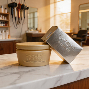 CHAOBA Gold Hair Care Masque capillaire hydratant en profondeur avec kératine, huile d'argan, acides aminés pour cheveux secs à abîmés 500 mL - Product Image 5