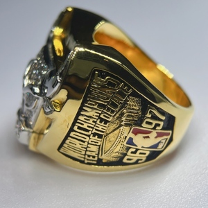 Bague de championnat de <span class=keywords><strong>basketball</strong></span> FH Jordan 1997, style pop européen et américain, commémorative, nostalgique, classique, en cuivre OEM, bague de mode - Product Image 4