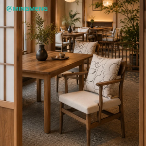 Juego de Mesa de Restaurante de Madera, Cuadrado, para 4 Personas, Muebles de Comedor Modernos Escandinavos para Uso Comercial - Product Image 2