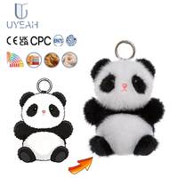 Porte-clés en peluche personnalisé UYEAH CPC OEM/ODM, design sur mesure, jouet en peluche doux en coton, mignon panda, cadeau
