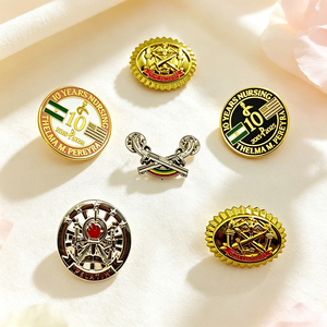 Gold Plated Zinc Alloy Custom Logo Lapel <b>Pin</b> Metal <b>Badge</b> Brooch For Souvenir Gift - Product Image 5
