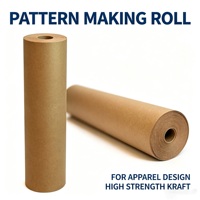 Papier Kraft en Rouleau Personnalisé pour Modèles de Vêtements 100~450 g/m² Papier Brun Vierge pour Conception de patrons de vêtements et Dessin au Plotter