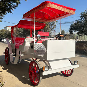 Venta Directa de Fábrica, Carruaje Real Eléctrico a Bajo Precio, Carruaje de Caballos Negro y Dorado, Carruaje Real Fabricado en Acero - Product Image 1