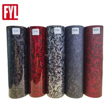 Glossy Decoration PET Forged Carbon Fiber Film Self Adhesive Stickers for Auto  Carbon Fiber Vinyl Wrap Film