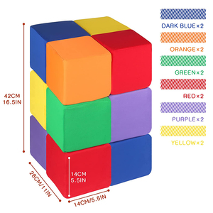 <span class=keywords><strong>Cubes</strong></span> à <span class=keywords><strong>empiler</strong></span> éducatifs, jouets souples pour enfants, jouet <span class=keywords><strong>en</strong></span> <span class=keywords><strong>mousse</strong></span> multicolore Non toxique, ensemble de blocs de construction à <span class=keywords><strong>empiler</strong></span>, 12 pièces - Product Image 6