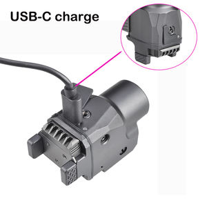 컴팩트 충전식 경량 5mw 전술용 그린 레이저 플래시라이트 USB-C 충전 방수 LED 전구 알루미늄 바디 - Product Image 6