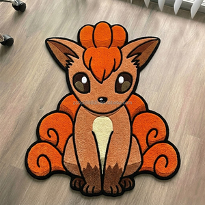 Tappeto Poke-mon Vulpix a Forma Irregolare Anime, Personalizzabile, Lavabile, a Pelo Corto, Sagomato, Morbido e Moderno per Soggiorno e <span class=keywords><strong>Camera</strong></span> <span class=keywords><strong>da</strong></span> <span class=keywords><strong>Letto</strong></span> - Product Image 1