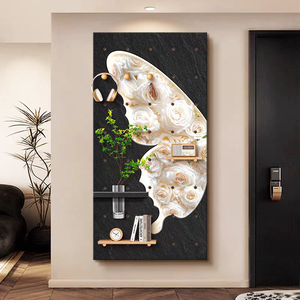 Moderno, elegante, práctico, ecológico, acuarela, medio, impresión Digital, mariposa, Luna, cueva, tablero, almacenamiento, decoración de pared, pintura - Product Image 1