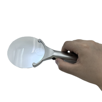 Screen Magnifier with 2 LED Lights ABS Material Large 2x & Small 5x Magnification for Elderly and Children