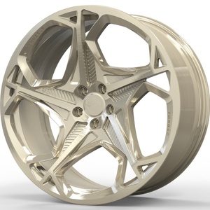 New Luxury Forged Aluminum Car <b>Wheels</b> 18-22 Inch 20mm Customized Jelly Gold Color Multi <b>Spoke</b> Design According Customer's - Product Image 3